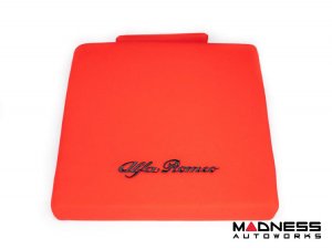 Seat Cushion - Red w/ Alfa Romeo Logo in Black